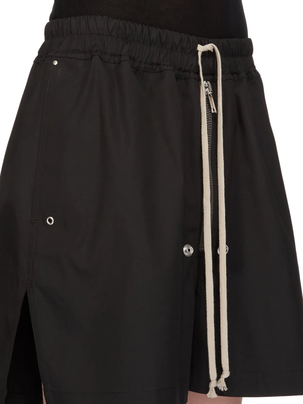 Rick Owens Temple Bela Boxers In Black Heavy Poplin