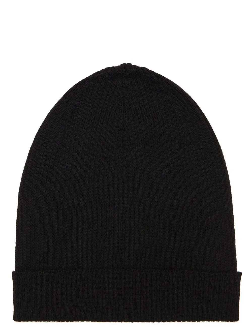 Rick Owens Temple Ribbed Beanie In Black Ribbed Knit