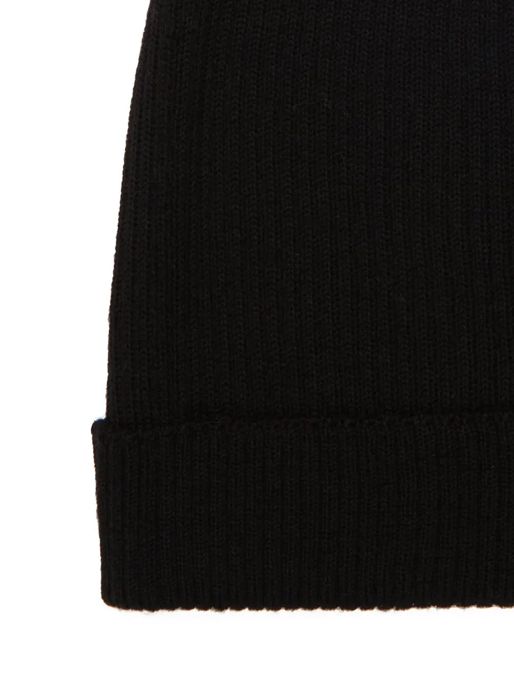 Rick Owens Temple Ribbed Beanie In Black Ribbed Knit