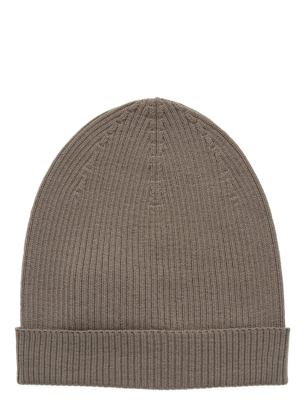 Rick Owens Temple Ribbed Beanie In Dust Ribbed Knit