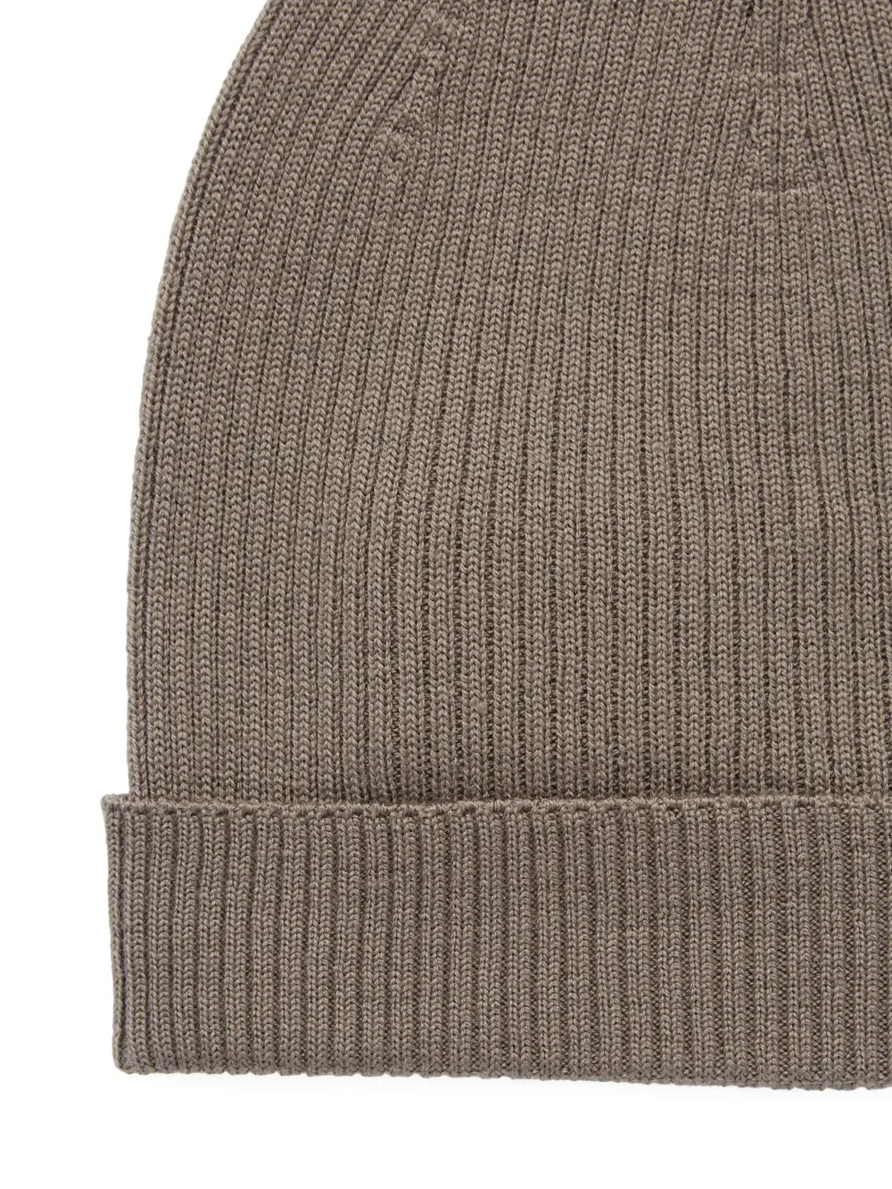 Rick Owens Temple Ribbed Beanie In Dust Ribbed Knit