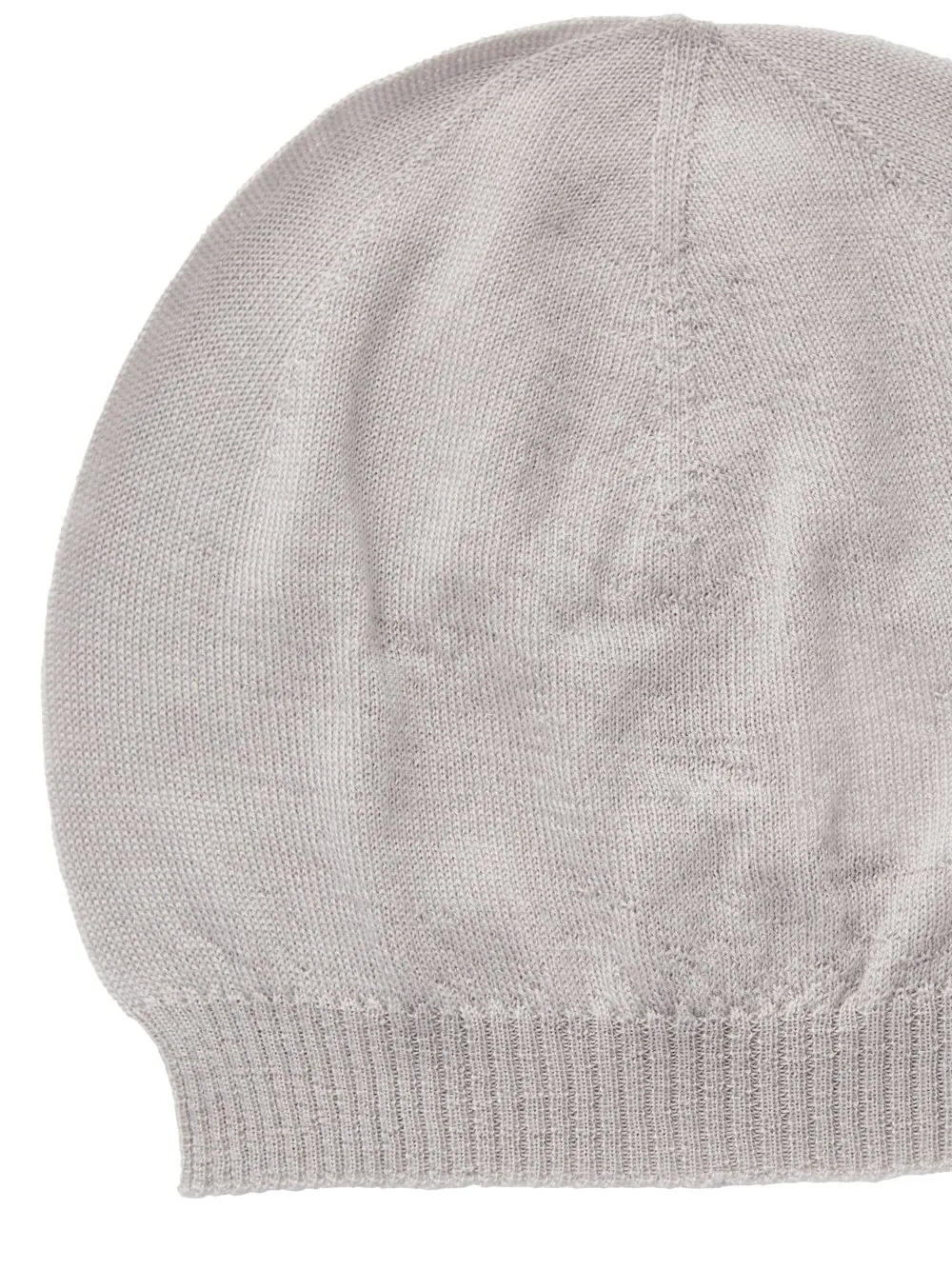Rick Owens Temple Hat In Pearl Lightweight Cashmere Knit