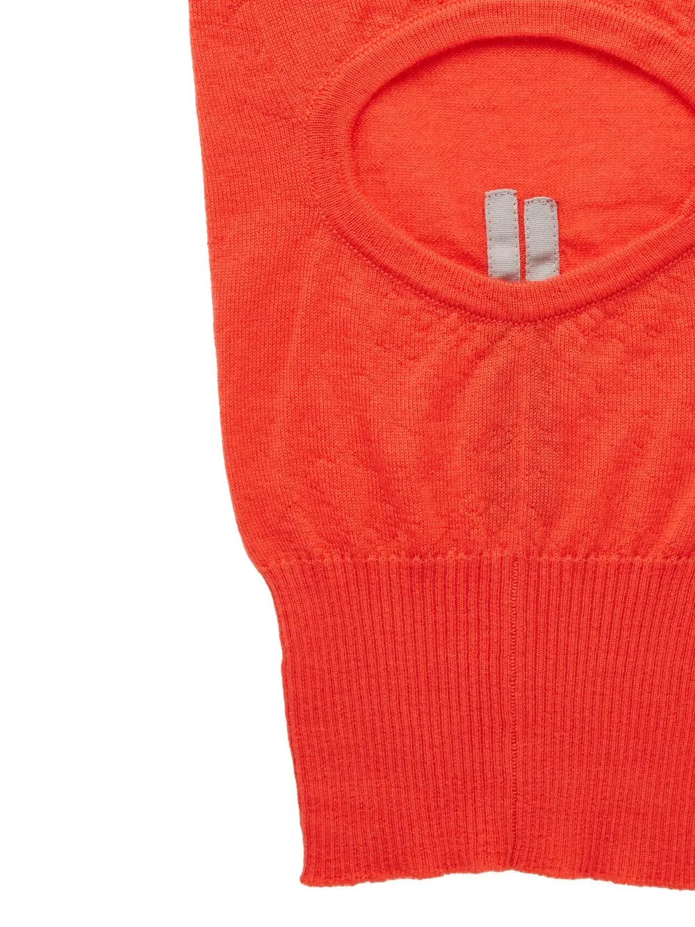 Rick Owens Temple Skull In Coral Lightweight Cashmere Knit