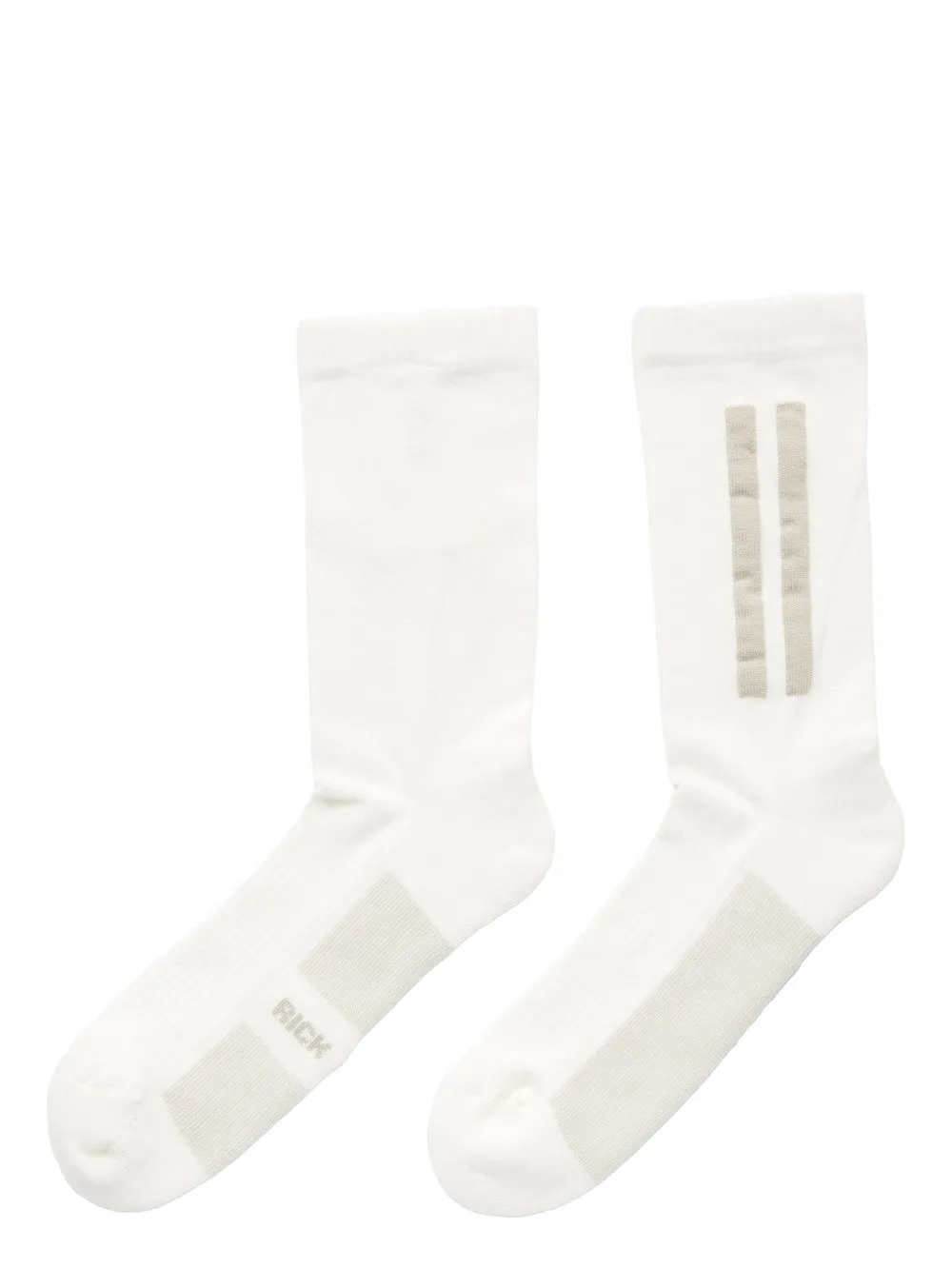 Rick Owens Temple Glitter Socks In Milk/Pearl Cotton Knit