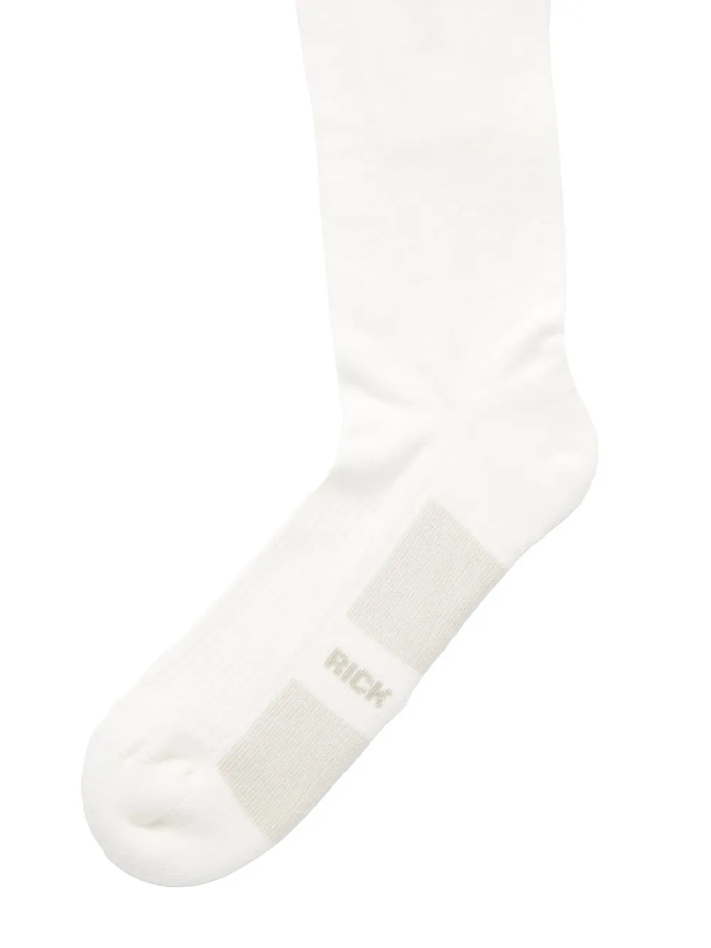 Rick Owens Temple Glitter Socks In Milk/Pearl Cotton Knit
