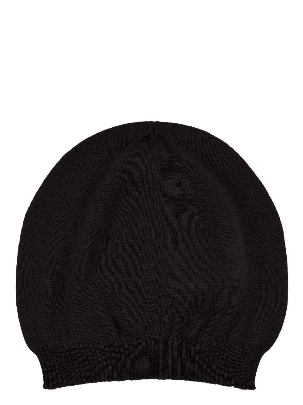 Rick Owens Temple Hat In Black Lightweight Cashmere Knit