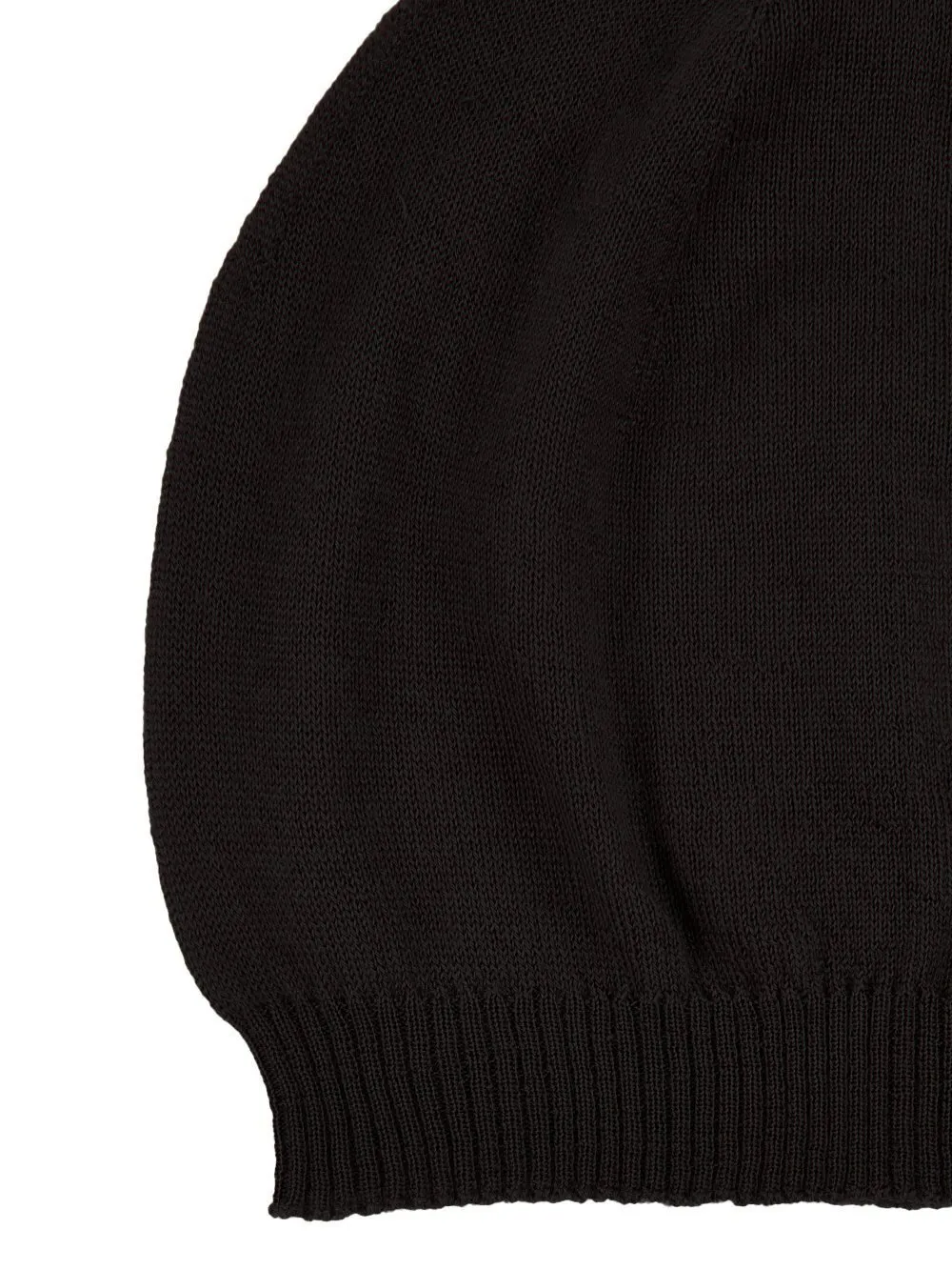 Rick Owens Temple Hat In Black Lightweight Cashmere Knit