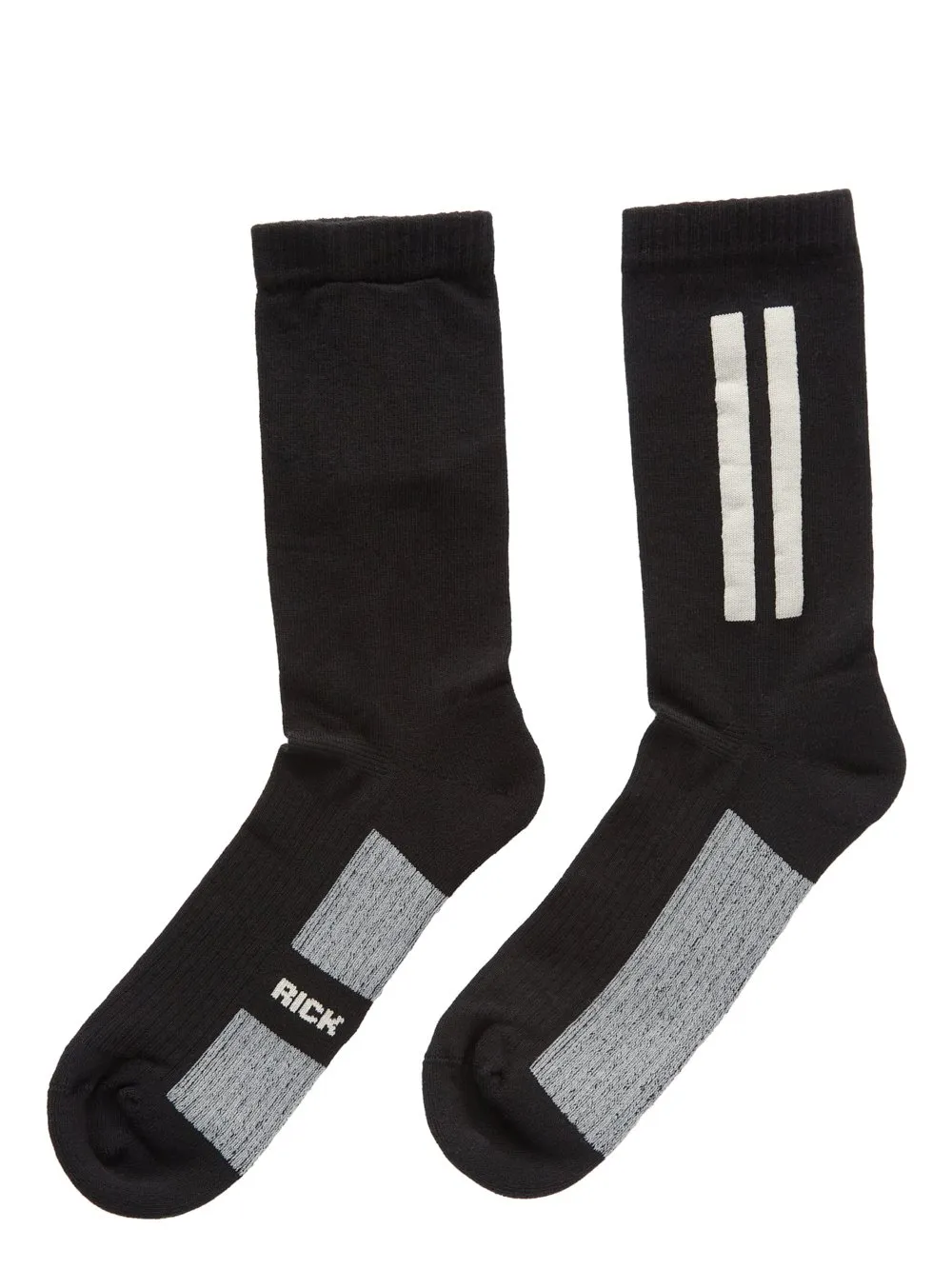 Rick Owens Temple Glitter Socks In Black / Pearl Cotton Knit
