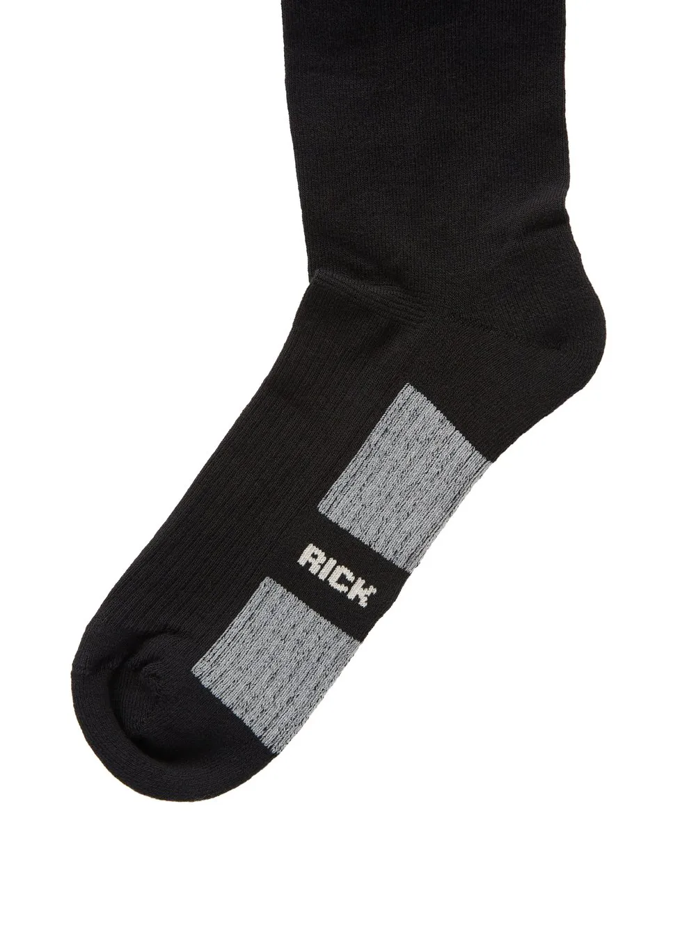 Rick Owens Temple Glitter Socks In Black / Pearl Cotton Knit