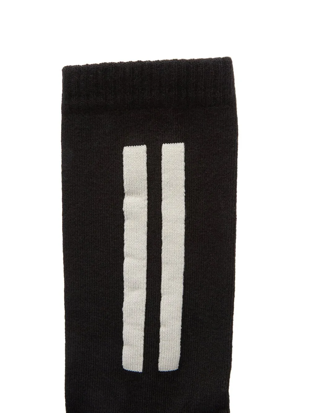 Rick Owens Temple Glitter Socks In Black / Pearl Cotton Knit