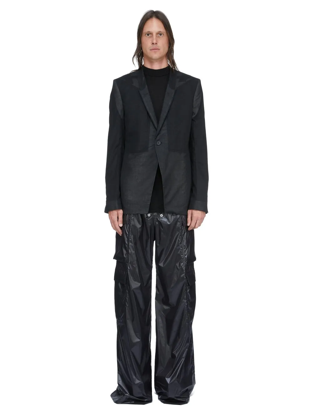 Rick Owens Temple Level Lupetto In Black Lightweight Rasato Knit