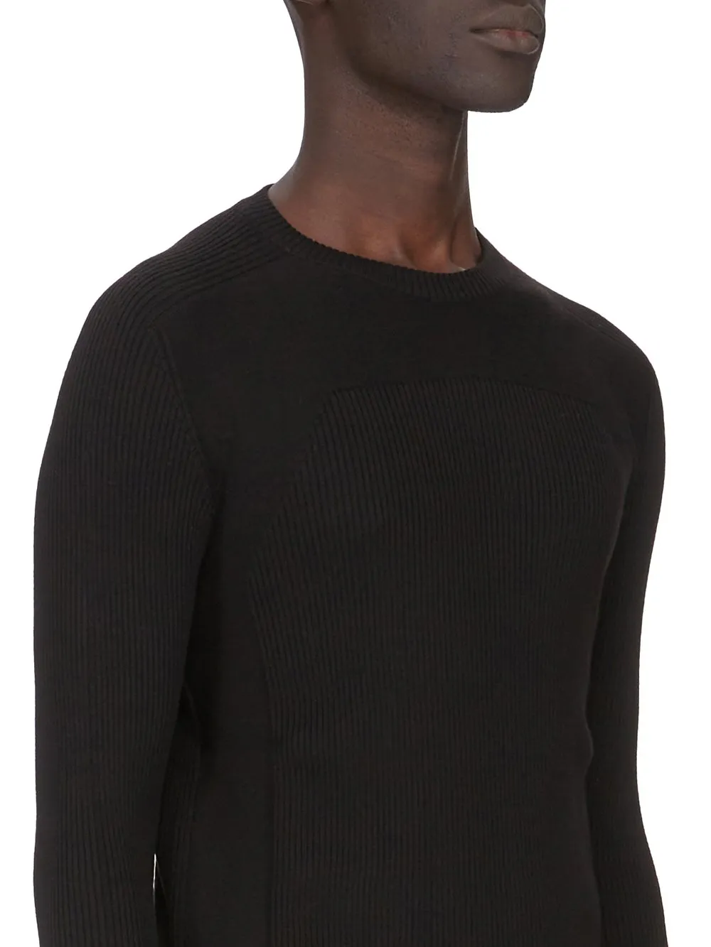 Rick Owens Temple Ribbed Geo In Dust Ribbed Knit