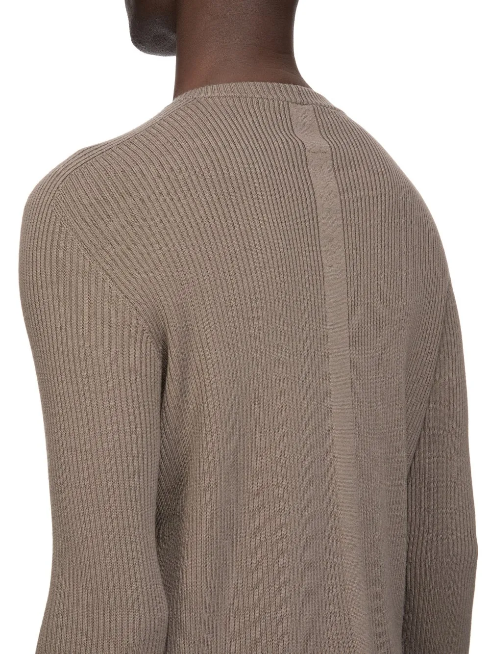 Rick Owens Temple Ribbed Geo In Dust Ribbed Knit
