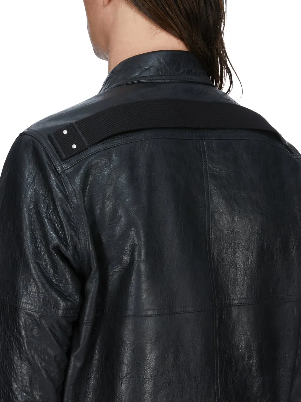 Rick Owens Temple Brad Jkt In Black Tumbled Lamb