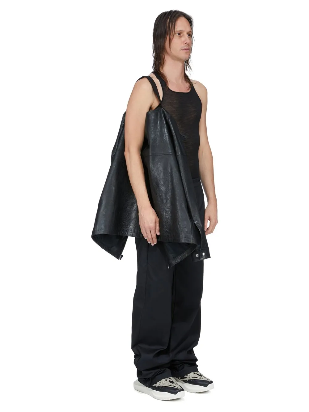Rick Owens Temple Brad Jkt In Black Tumbled Lamb
