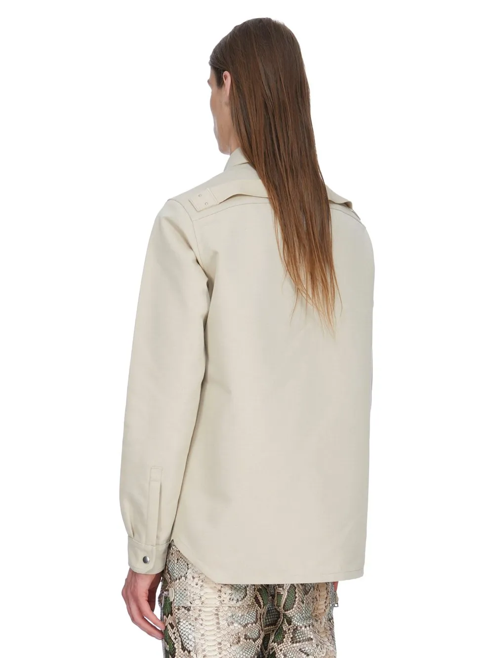 Rick Owens Temple Outershirt In Sand Cordura Cotton