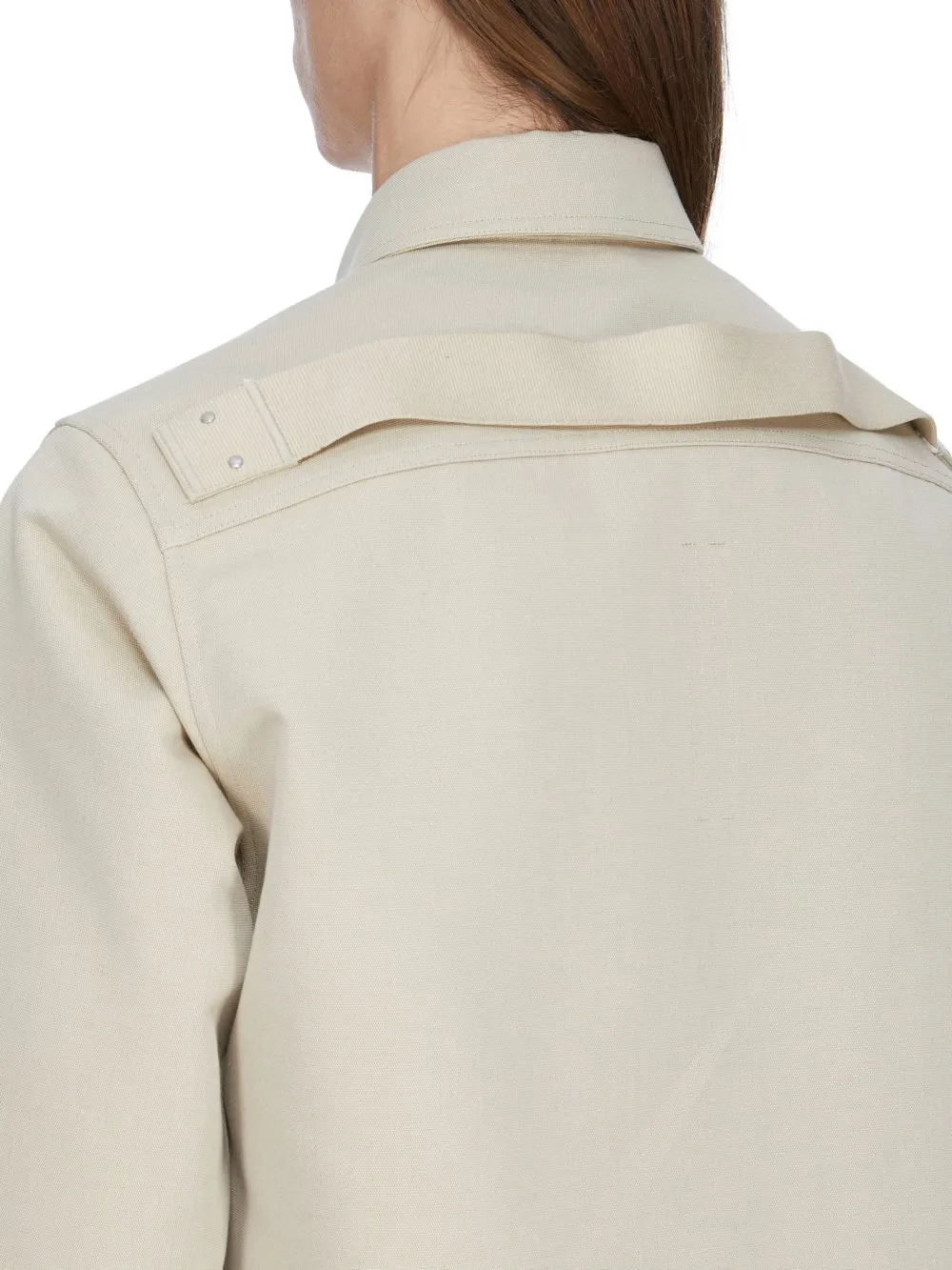 Rick Owens Temple Outershirt In Sand Cordura Cotton