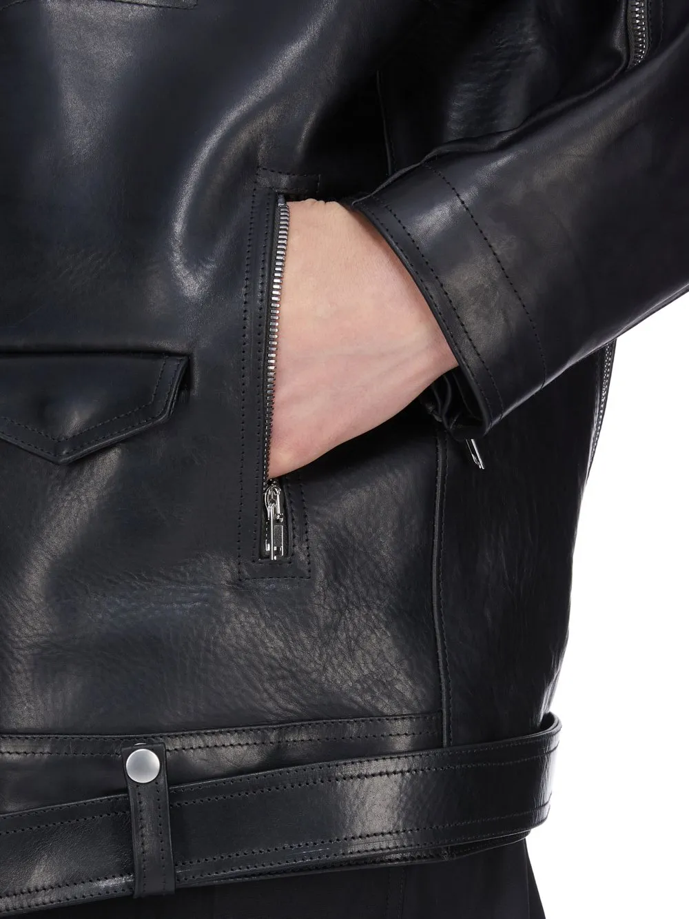 Rick Owens Temple Jumbo Bauhaus Stooges In Black Glossy Bull