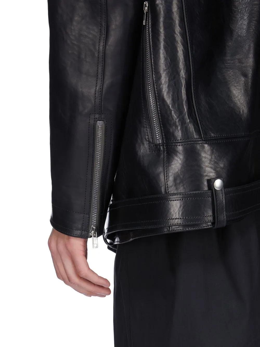 Rick Owens Temple Jumbo Bauhaus Stooges In Black Glossy Bull