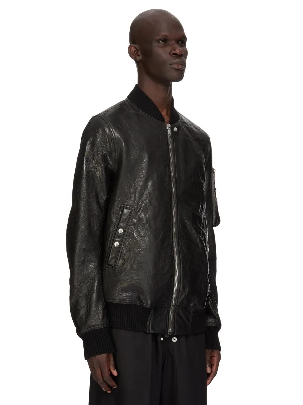 Rick Owens Temple Classic Flight In Black Tumbled Lamb