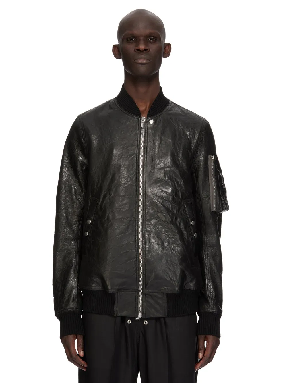 Rick Owens Temple Classic Flight In Black Tumbled Lamb