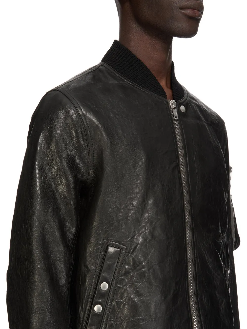 Rick Owens Temple Classic Flight In Black Tumbled Lamb