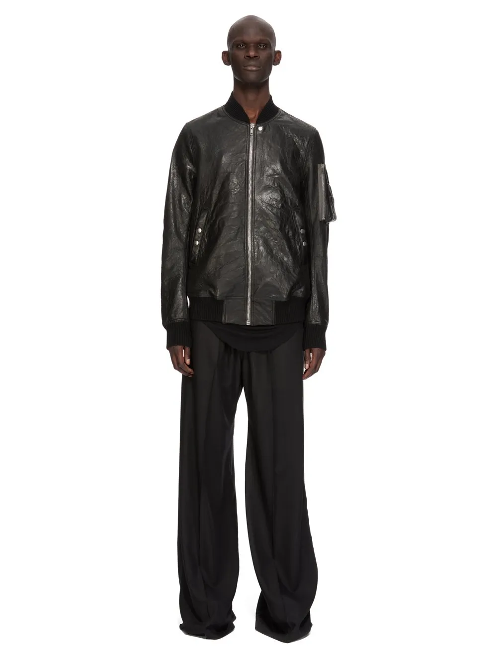 Rick Owens Temple Classic Flight In Black Tumbled Lamb