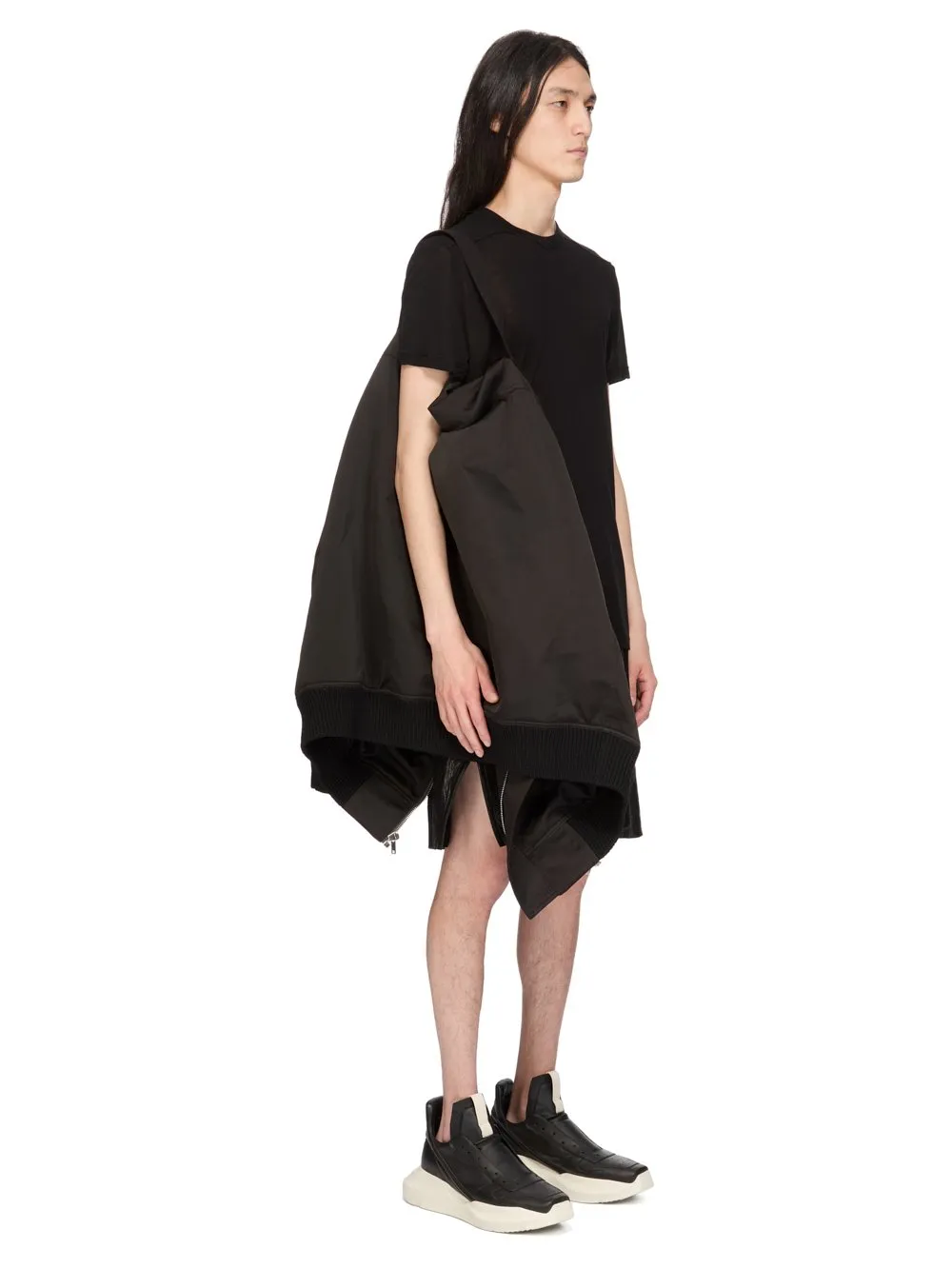 Rick Owens Temple Classic Flight In Black Tech Duchesse
