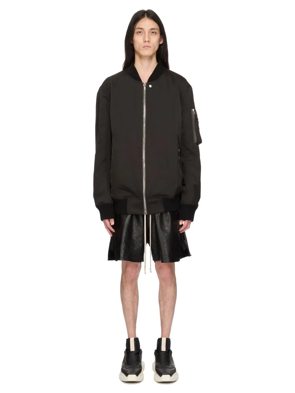 Rick Owens Temple Classic Flight In Black Tech Duchesse
