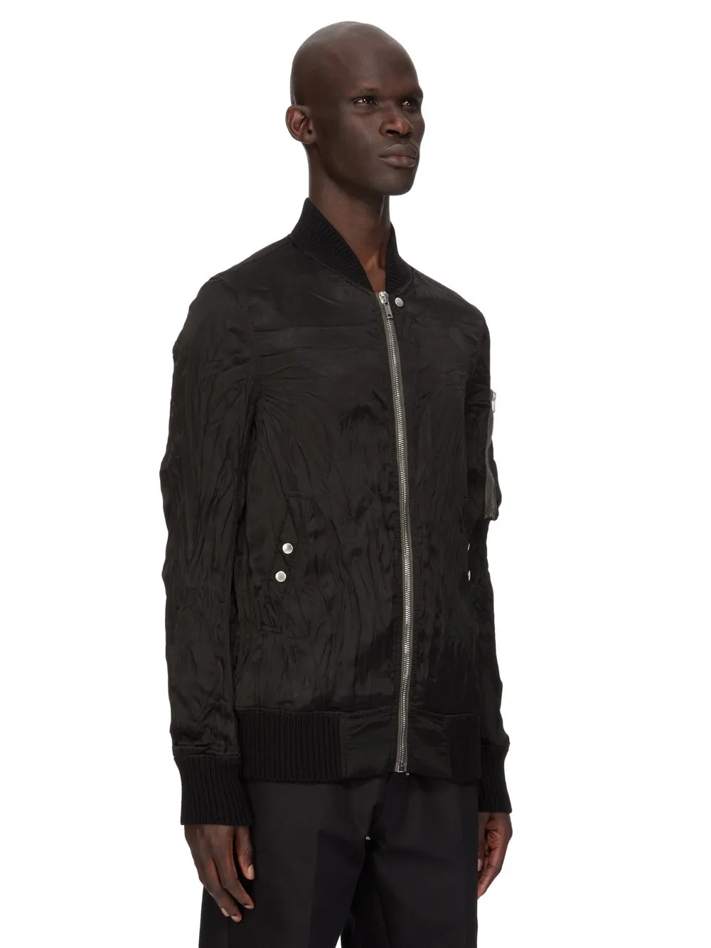 Rick Owens Temple Classic Flight In Black Cupro Satin