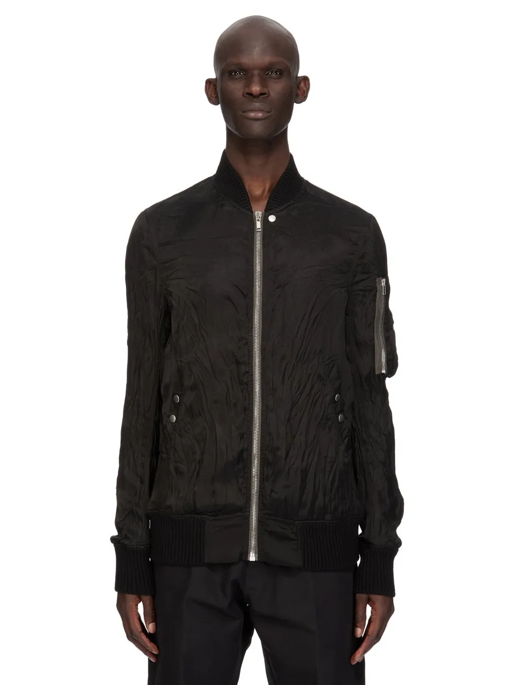 Rick Owens Temple Classic Flight In Black Cupro Satin