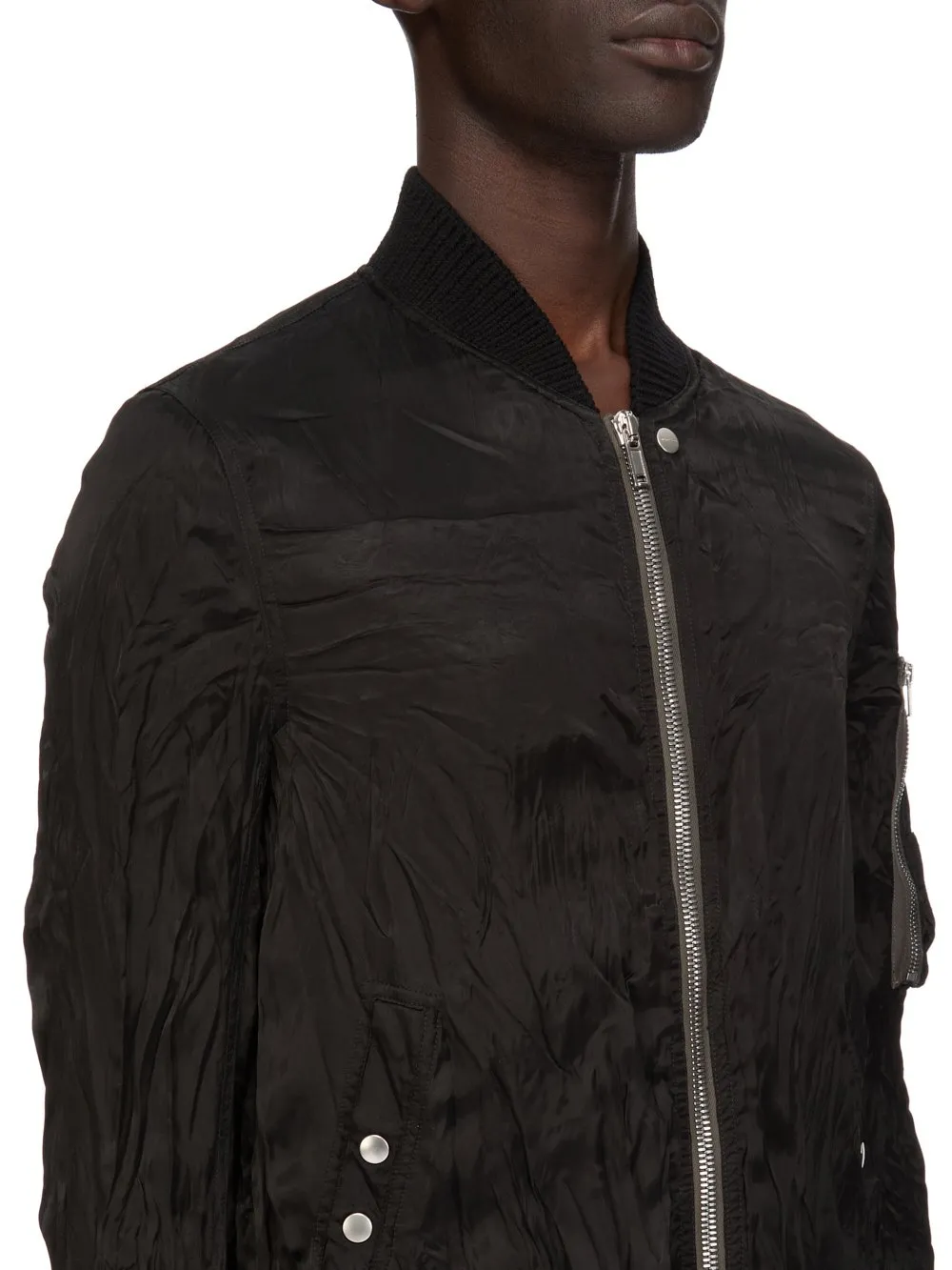 Rick Owens Temple Classic Flight In Black Cupro Satin