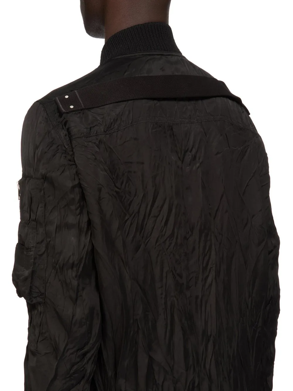 Rick Owens Temple Classic Flight In Black Cupro Satin