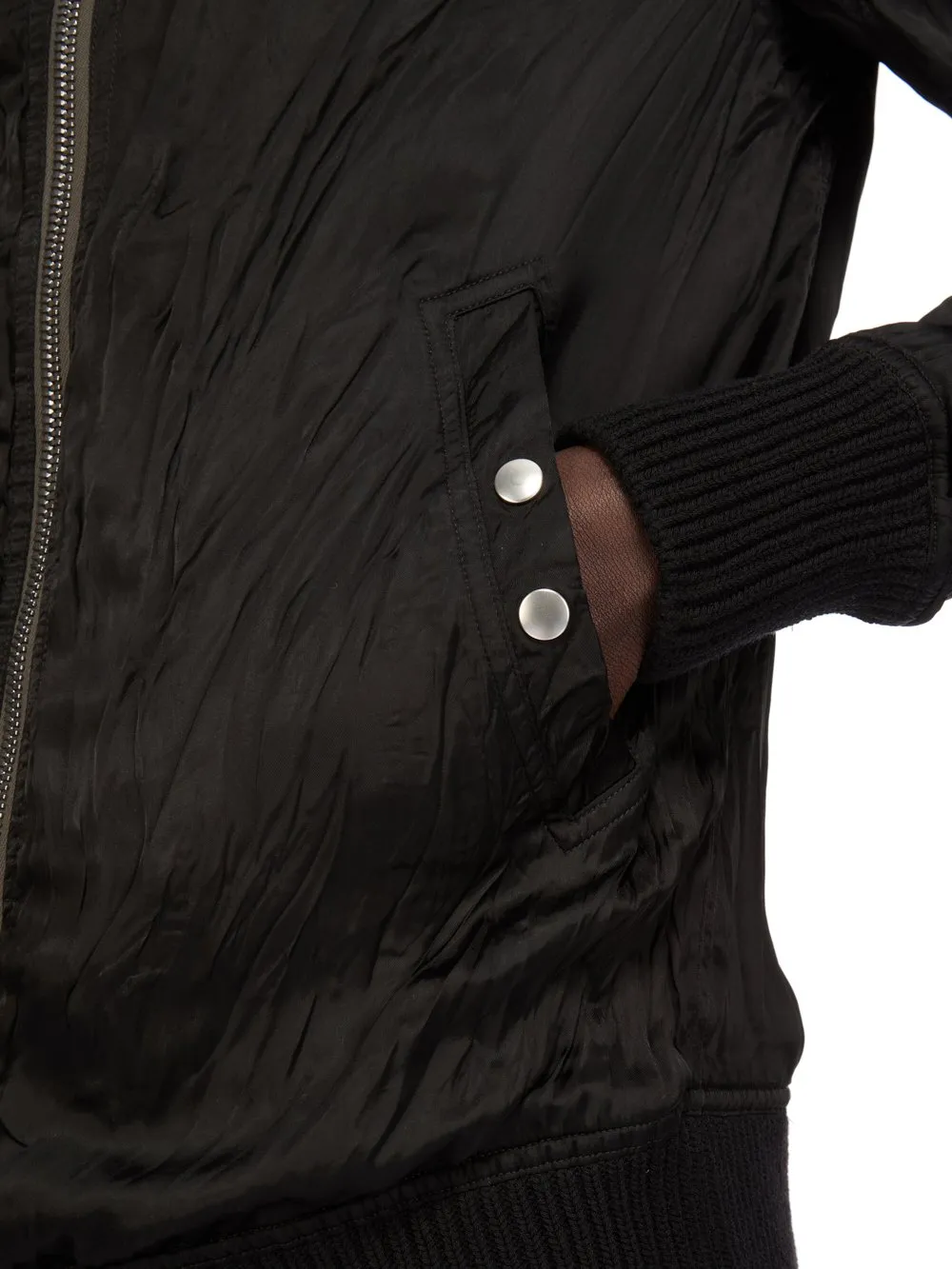 Rick Owens Temple Classic Flight In Black Cupro Satin