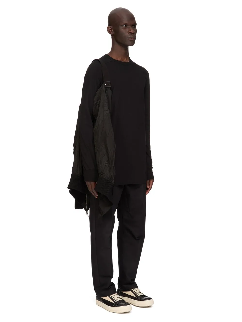 Rick Owens Temple Classic Flight In Black Cupro Satin