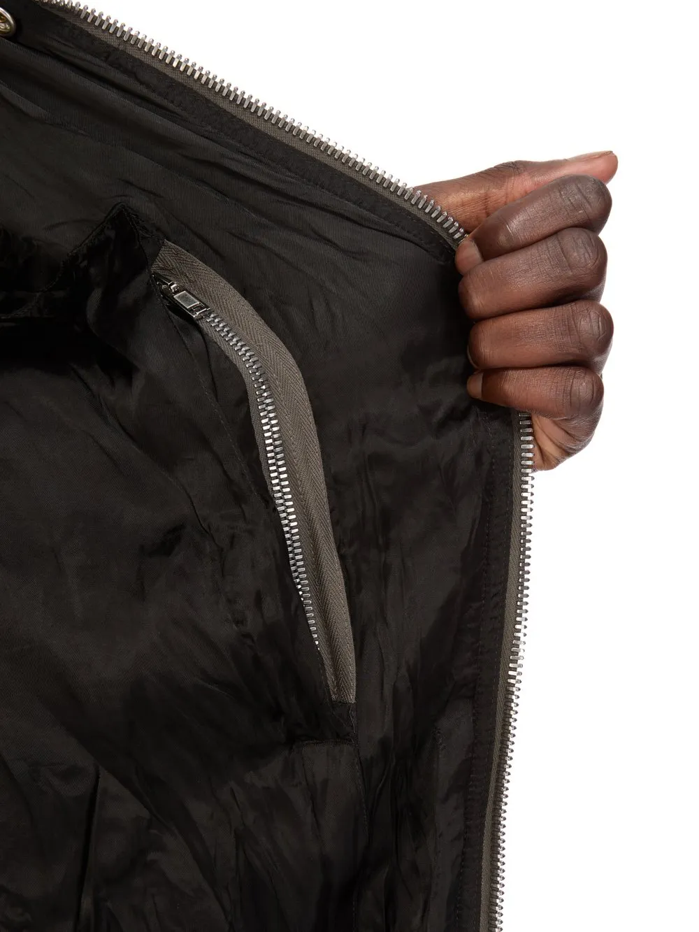 Rick Owens Temple Classic Flight In Black Cupro Satin