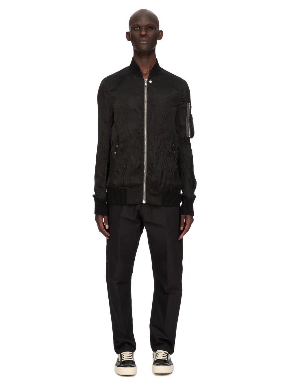Rick Owens Temple Classic Flight In Black Cupro Satin