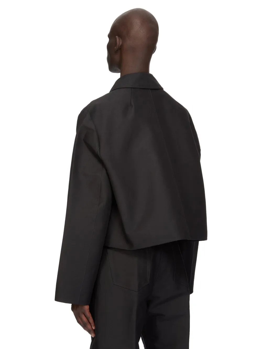 Rick Owens Temple Heizer Mac Jkt In Black Cotton Manc