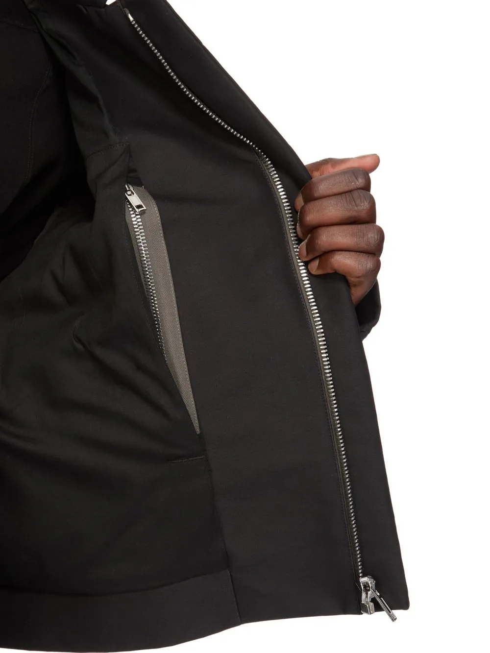 Rick Owens Temple Heizer Mac Jkt In Black Cotton Manc