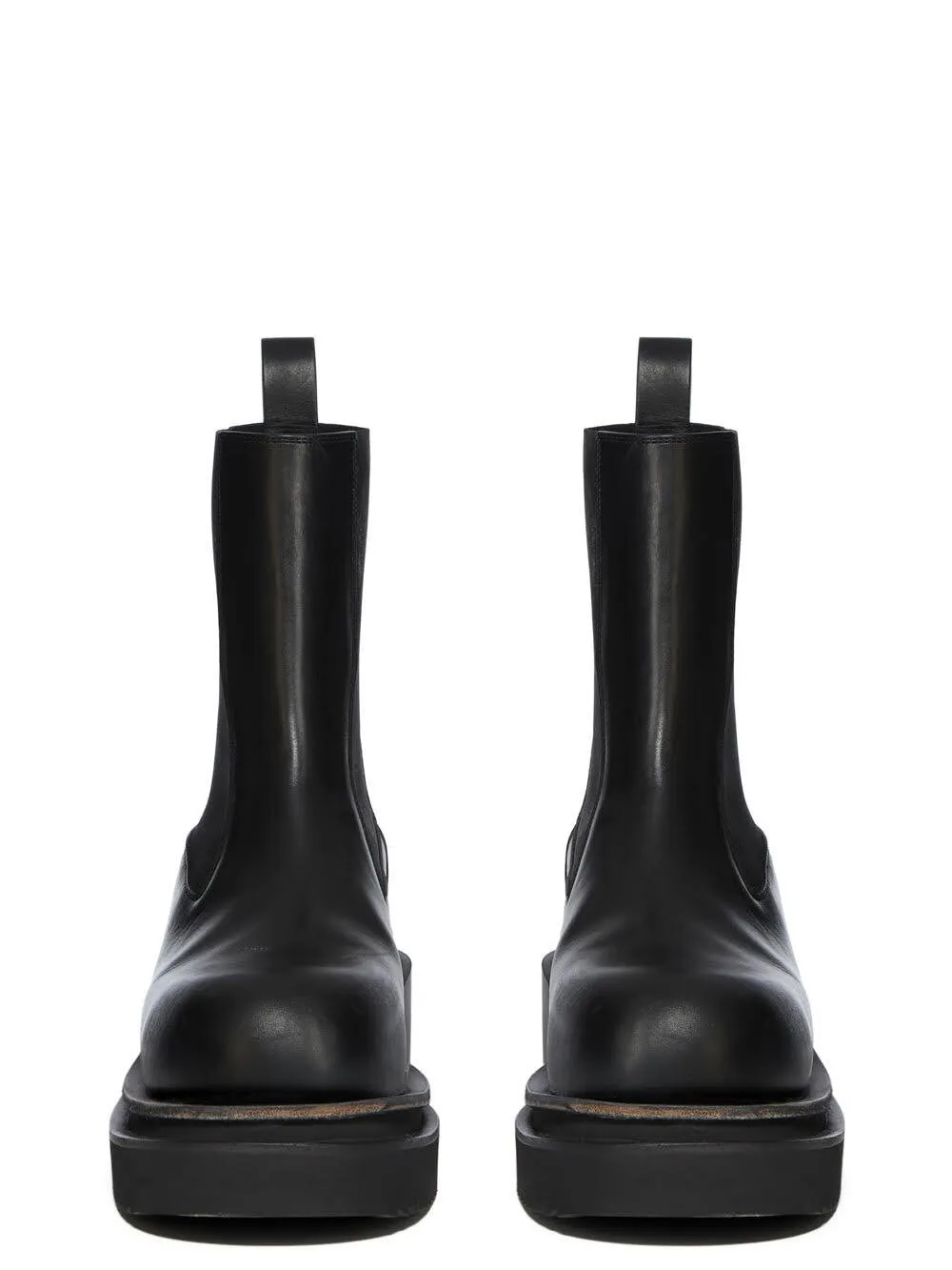 Rick Owens Temple Beatle Bogun In Black Washed Calf Leather