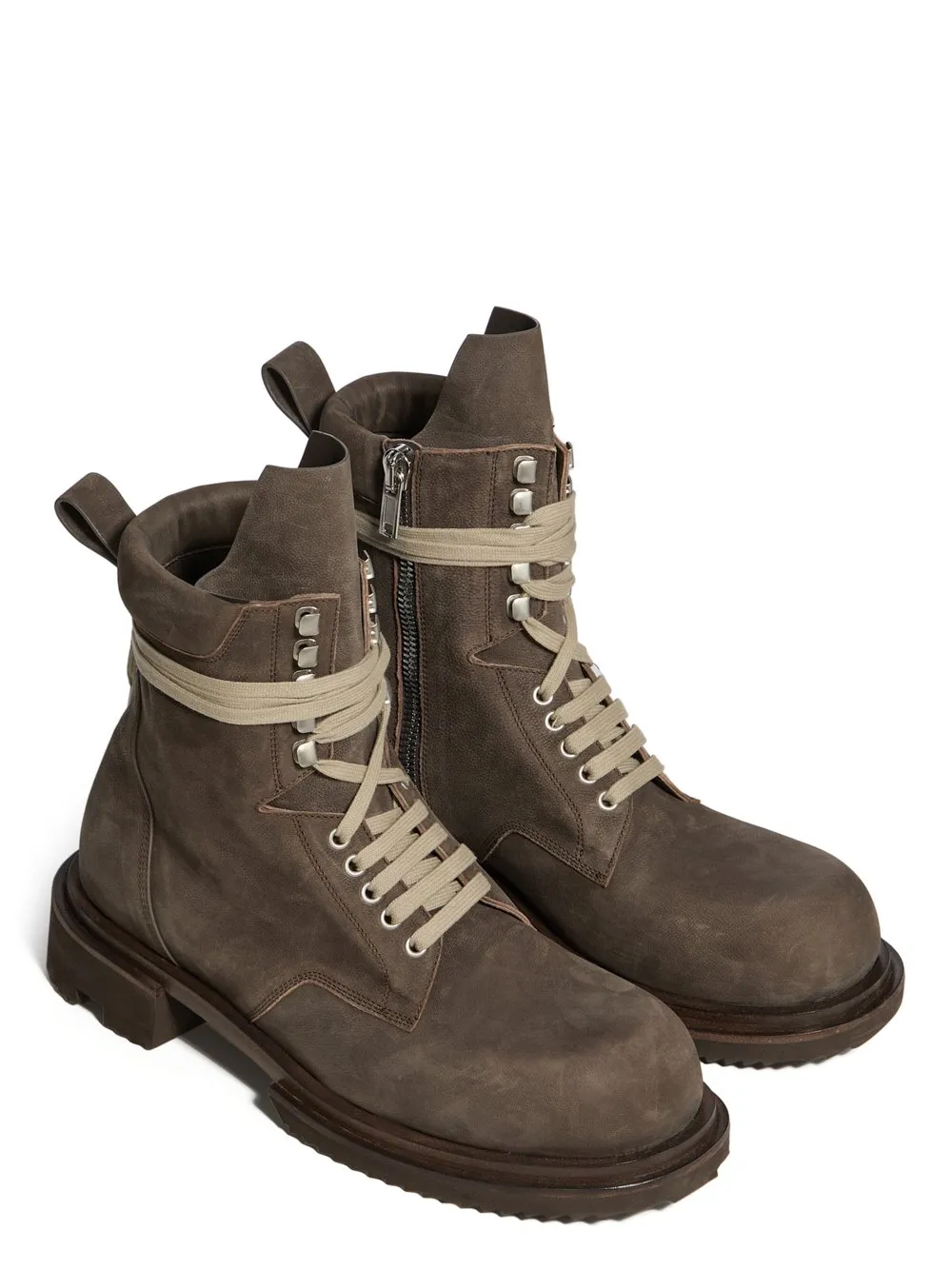 Rick Owens Temple Low Army Gabe In Dark Dust Waxy Nubuck