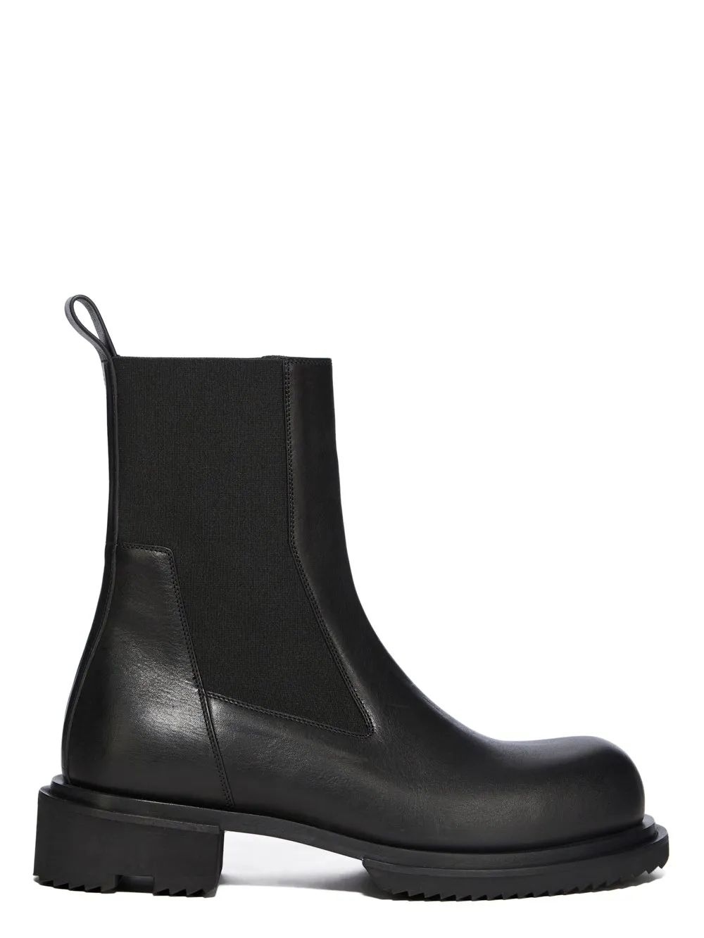Rick Owens Temple Beatle Gabe In Black Washed Calf Leather