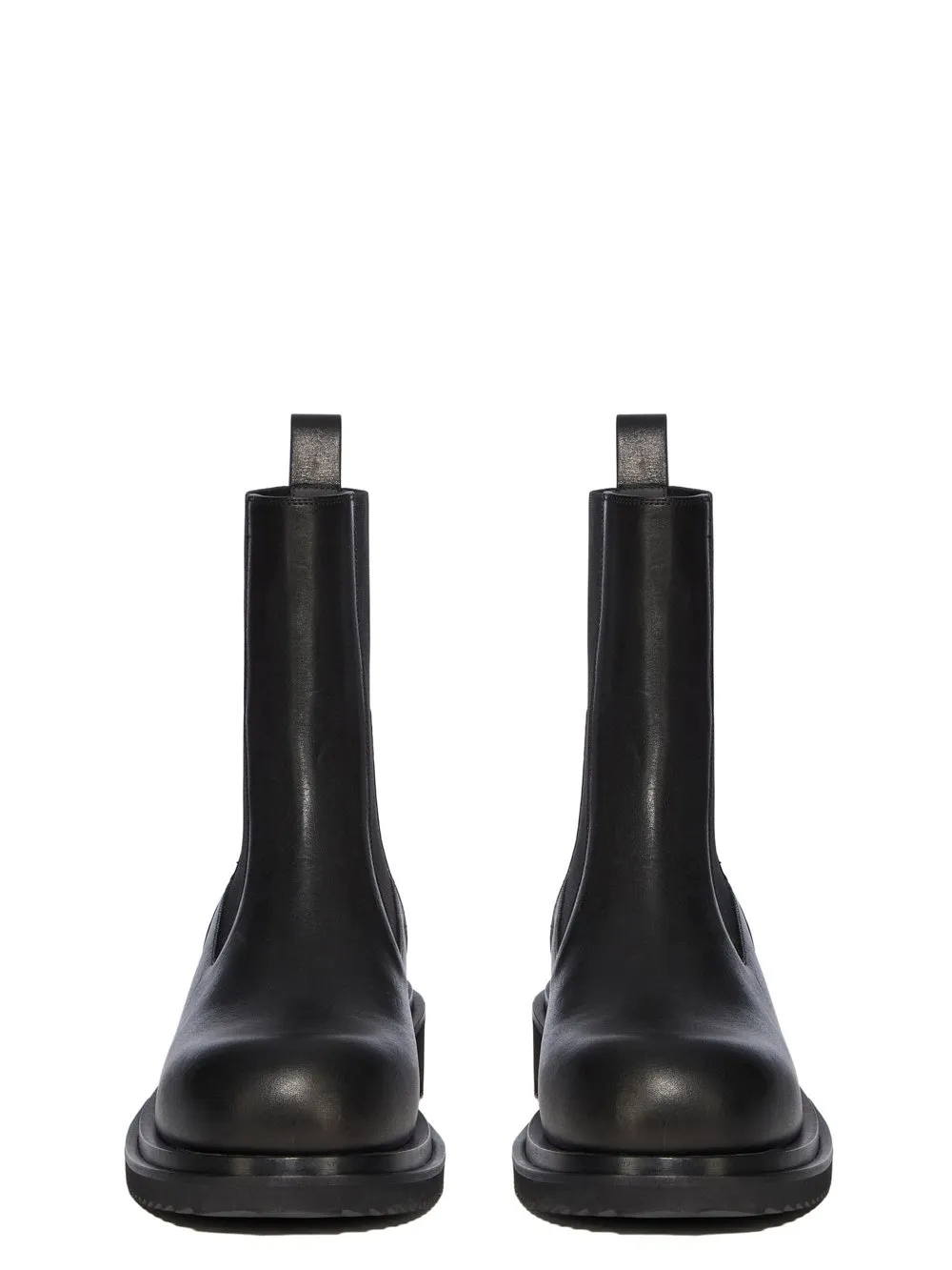 Rick Owens Temple Beatle Gabe In Black Washed Calf Leather