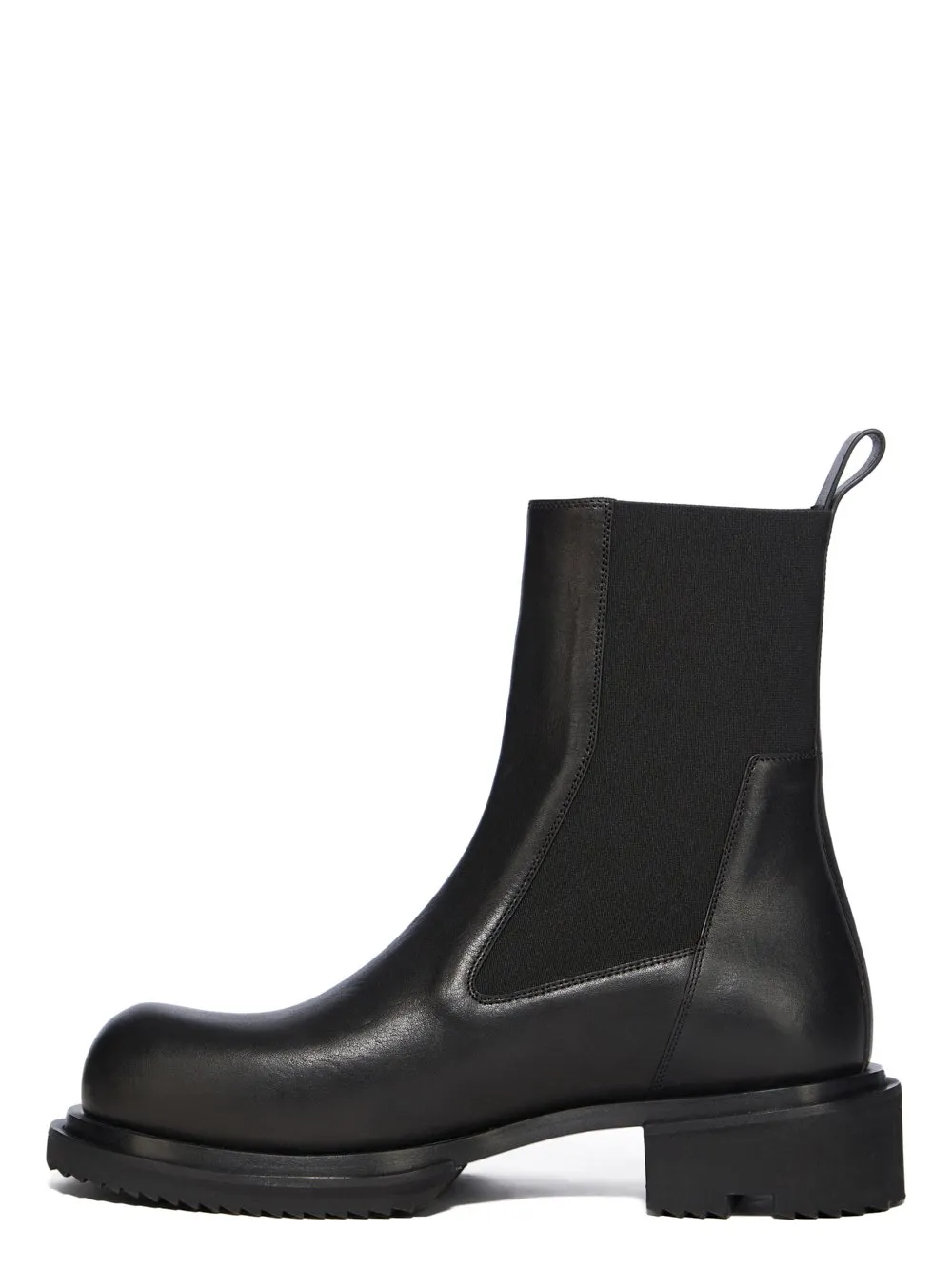 Rick Owens Temple Beatle Gabe In Black Washed Calf Leather