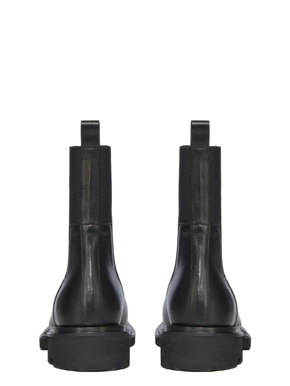 Rick Owens Temple Beatle Gabe In Black Washed Calf Leather