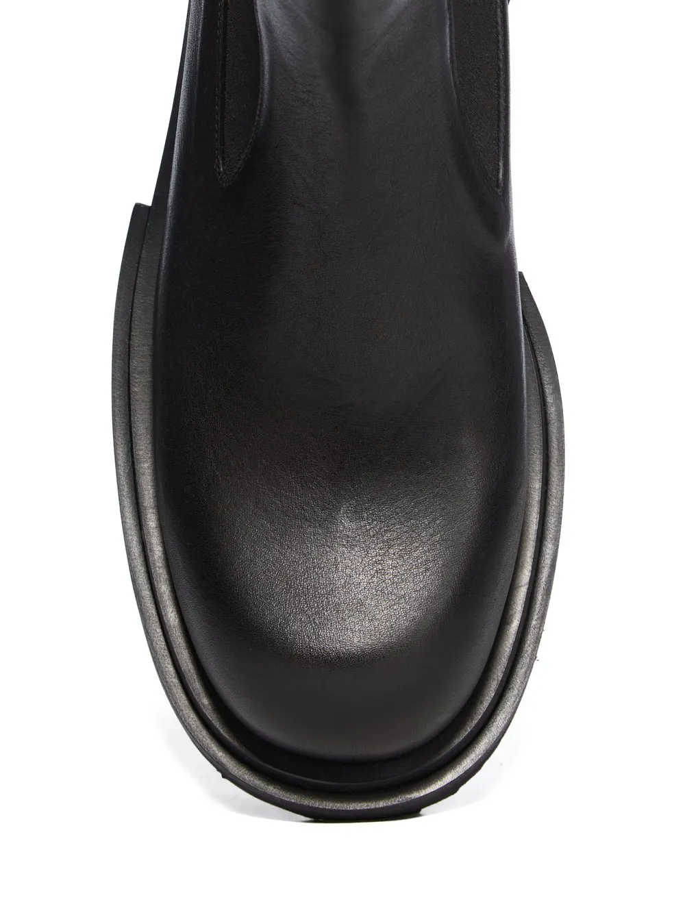 Rick Owens Temple Beatle Gabe In Black Washed Calf Leather