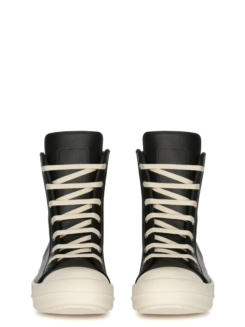 Rick Owens Temple Sneakers In Black/Milk/Milk Washed Calf