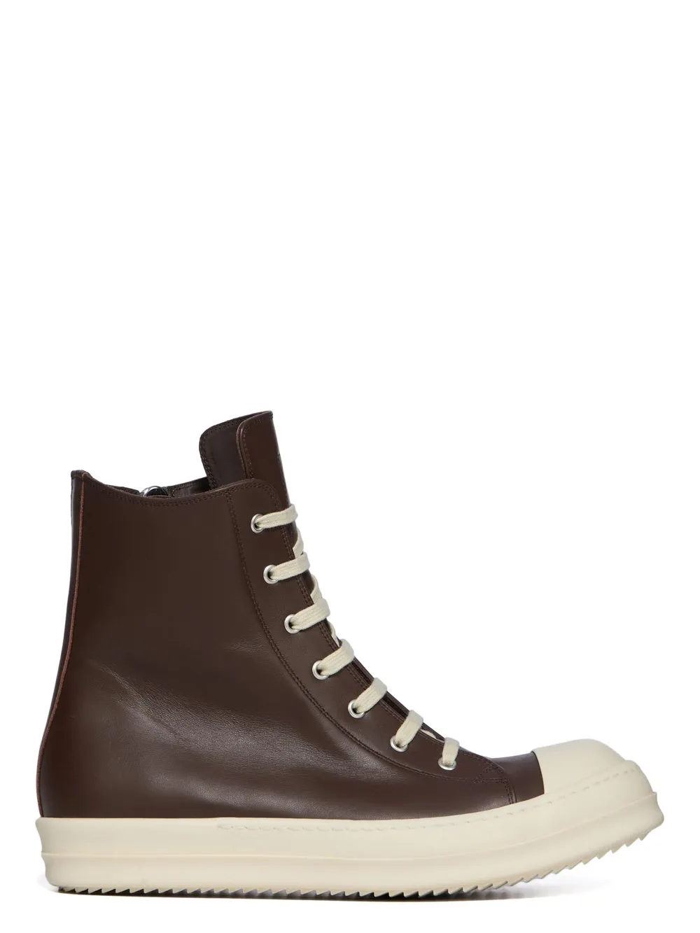 Rick Owens Temple Sneaks In Macassar/Milk/Milk Full Grain Calf Leather