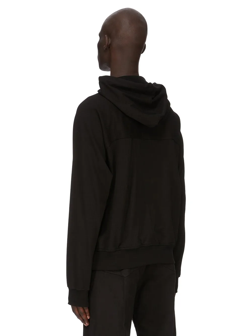 Rick Owens Concordians Windbreaker In Black Heavy Jersey