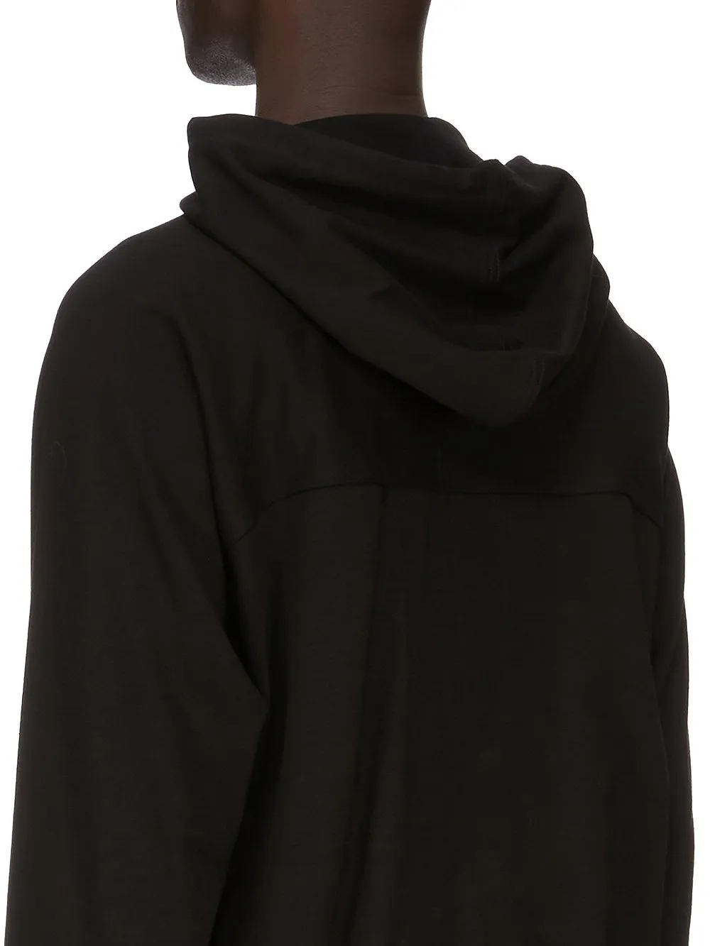 Rick Owens Concordians Windbreaker In Black Heavy Jersey